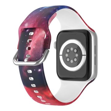 Apple Watch Series 8 (41mm) silikonikuvioinen ranneke - Tähtitaivas