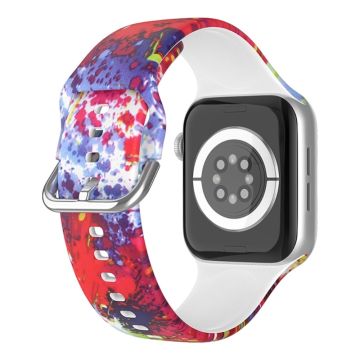 Apple Watch Series 8 (41mm) silikonikuvioinen ranneke - Öljymaali