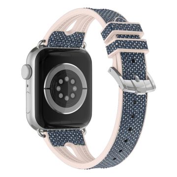 Apple Watch Series 8 (41mm) silikoninen kellonhihna glitter-kuviolla - Vauvasininen