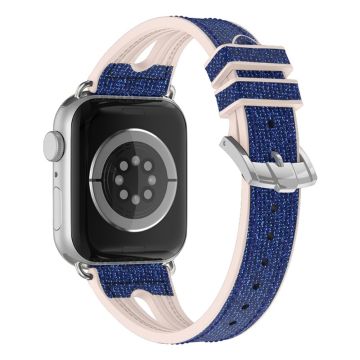 Apple Watch Series 8 (41mm) silikoninen kellonhihna glitter-kuviolla - Sininen