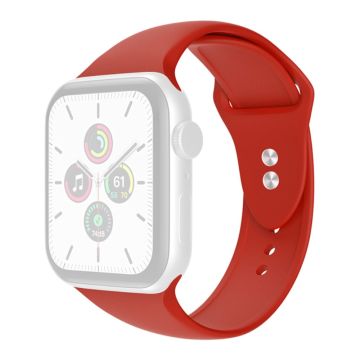 Apple Watch Series 8 (41mm) yksinkertainen silikoninen ranneke - Punainen