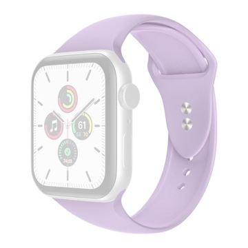 Apple Watch Series 8 (41mm) yksinkertainen silikoninen ranneke - Vaaleanvioletti