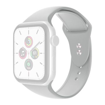 Apple Watch Series 8 (41mm) yksinkertainen silikoninen ranneke - Vaalean Harmaa