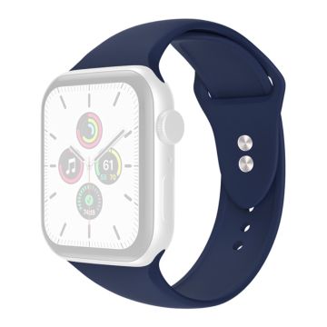 Apple Watch Series 8 (41mm) yksinkertainen silikoninen ranneke - Keskiyön Sininen