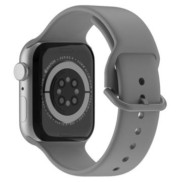 Yksinkertainen silikoninen kellohihna Apple Watch Series 8 (41mm) - Vaalean Harmaa