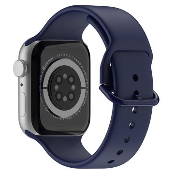 Yksinkertainen silikoninen kellohihna Apple Watch Series 8 (41mm) - Keskiyön Sininen