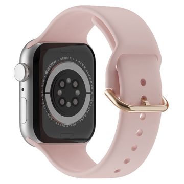 Yksinkertainen silikoninen kellohihna Apple Watch Series 8 (41mm) - Vaalea Pinkki