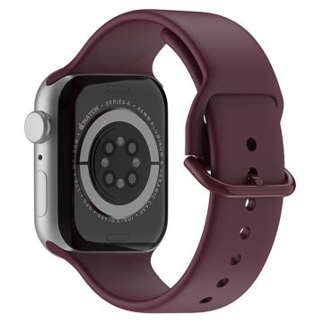 Yksinkertainen silikoninen kellohihna Apple Watch Series 8 (41mm) - Viininpunainen