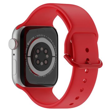 Yksinkertainen silikoninen kellohihna Apple Watch Series 8 (41mm) - Punainen