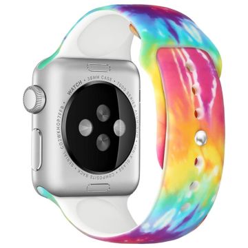 Apple Watch Series 8 (41mm) viileä kuvioitu silikoninen ranneke - Tie-Värjätty