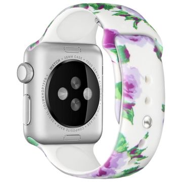 Apple Watch Series 8 (41mm) viileä kuvioitu silikoninen ranneke - Vintage Pioni