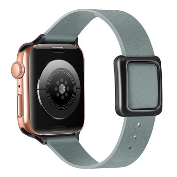 Apple Watch Series 8 (41mm) aito nahkaranneke mustalla soljella - Pellavan Väri