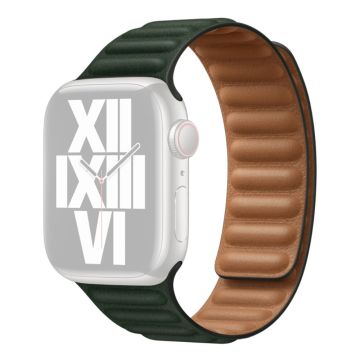 Aitoa nahkaa oleva ranneke Apple Watch Series 8 (41mm) - Cedar Vihreä