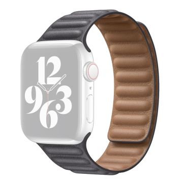 Aitoa nahkaa oleva ranneke Apple Watch Series 8 (41mm) - Harmaa