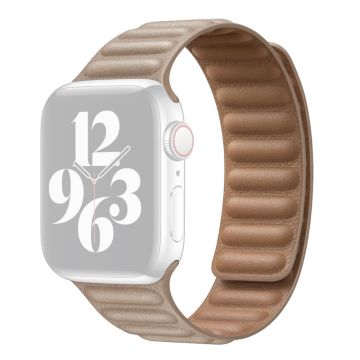 Aitoa nahkaa oleva ranneke Apple Watch Series 8 (41mm) - Khaki