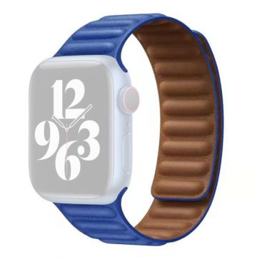 Aitoa nahkaa oleva ranneke Apple Watch Series 8 (41mm) - Klein Sininen