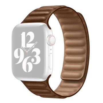 Aitoa nahkaa oleva ranneke Apple Watch Series 8 (41mm) - Ruskea