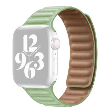 Aitoa nahkaa oleva ranneke Apple Watch Series 8 (41mm) - Ruohonvihreä