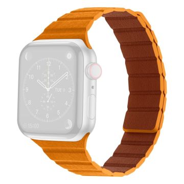 Apple Watch Series 8 (41mm) kaksivärinen aitoa nahkaa oleva kellonhihna - Oranssi