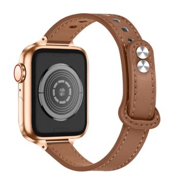 Apple Watch Series 8 (41mm) aito naudannahkainen kellonhihna - Ruskea