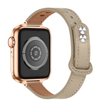 Apple Watch Series 8 (41mm) aito naudannahkainen kellonhihna - Maitotee Ruskea