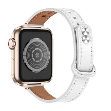 Apple Watch Series 8 (41mm) aito nahkaranneke - Valkoinen