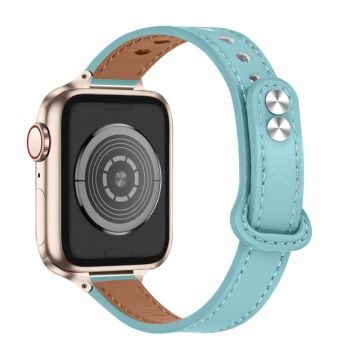 Apple Watch Series 8 (41mm) aito nahkaranneke - Vauvasininen