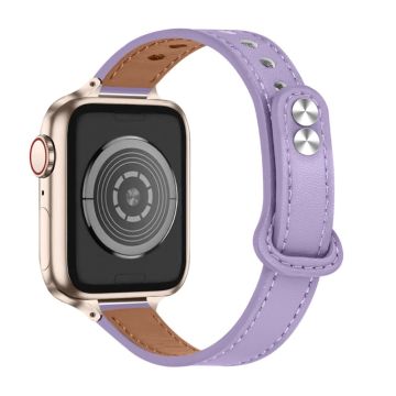 Apple Watch Series 8 (41mm) aito nahkaranneke - Vaaleanvioletti