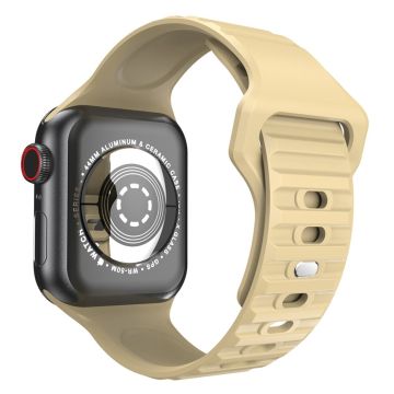 Apple Watch Series 8 (41mm) raidallinen silikoninen ranneke - Keltainen