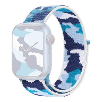 Apple Watch Series 8 (41mm) stealth camouflage nylon kellonhihna - Sininen