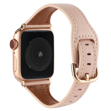 Apple Watch Series 8 (41mm) T-muotoinen aito nahkaranneke - Pinkki