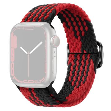 Apple Watch Series 8 (41mm) joustava, kudottu ranneke - Z-Muotoinen Musta / Punainen