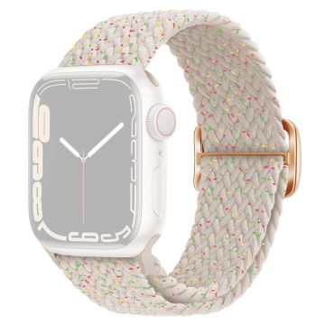 Apple Watch Series 8 (41mm) joustava, kudottu ranneke - Starlight Väri Pisteitä