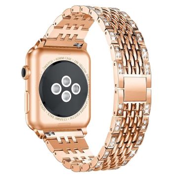 Apple Watch Series 8 (41mm) strassikoristeinen kellonhihna - Ruusukulta