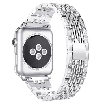 Apple Watch Series 8 (41mm) strassikoristeinen kellonhihna - Hopea