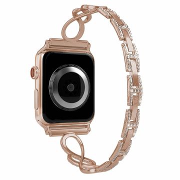 Apple Watch Series 8 (41mm) rannekoristeinen rannekoru - Ruusukulta