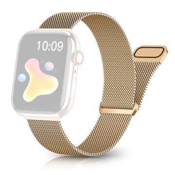 Apple Watch Series 8 (45mm) / Watch Ultra ruostumattomasta teräksestä valmistettu ranneke - Ruusukulta