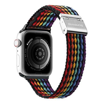 DUX DUCIS Apple Watch Series 8 (45mm) / Watch Ultra nylon elastinen kellonhihna - Vaaleat Raidat