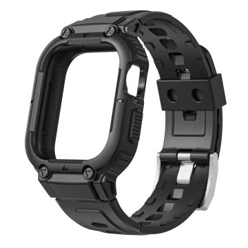 Apple Watch Series 8 (41mm) silikoninen ranneke - Musta