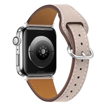 Apple Watch Series 8 (41mm) aito nahkaranneke - Aprikoosi