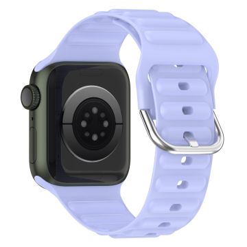 Apple Watch Series 8 (41mm) aaltomaisen silikonikellon ranneke - Violetti