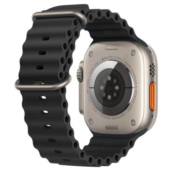 Apple Watch Series 8 (41mm) silikoninen ranneke - Musta