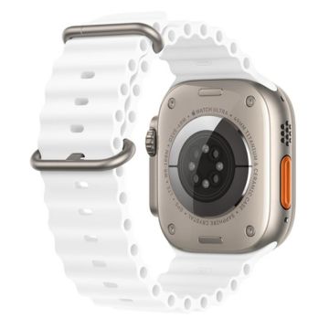 Apple Watch Series 8 (41mm) silikoninen ranneke - Valkoinen