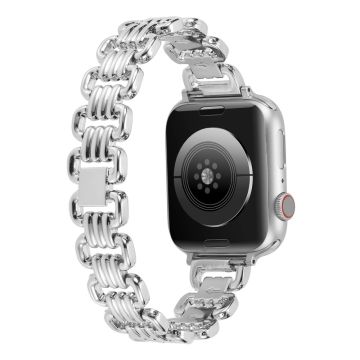 Apple Watch Series 8 (41mm) tyylikäs rengasranneke - Hopea