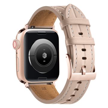 Apple Watch Series 8 (41mm) aito nahkaranneke - Vaalea Pinkki