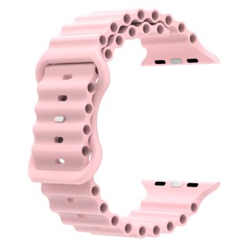 Apple Watch Series 8 (41mm) merinauhatyylinen silikoninen rannekoru - Pinkki