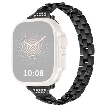 Apple Watch Series 8 (41mm) strassikoristeinen kellonhihna - Musta