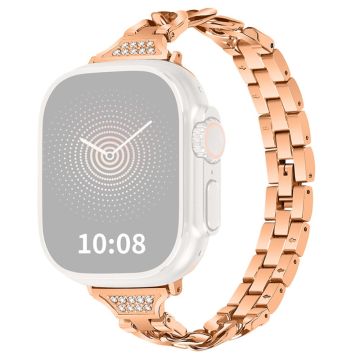 Apple Watch Series 8 (41mm) strassikoristeinen kellonhihna - Ruusukulta