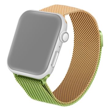 Apple Watch Series 8 (41mm) kaksivärinen ruostumattomasta teräksestä valmistettu ranneke - Vihreä / Ruusukulta