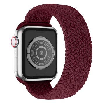 Apple Watch Series 8 (41mm) joustava kudottu kellonhihna - Tummanpunainen / Koko: Xl